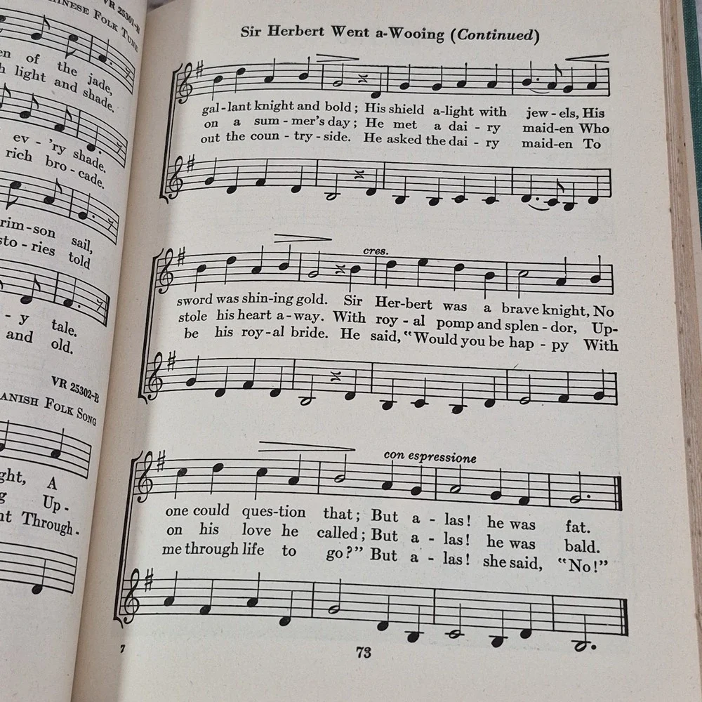 VTG Singing Days The World of Music 1944 illustrated folk tunes book